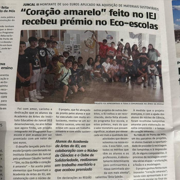 IEJ recebe mais um prémio Eco-escolas!